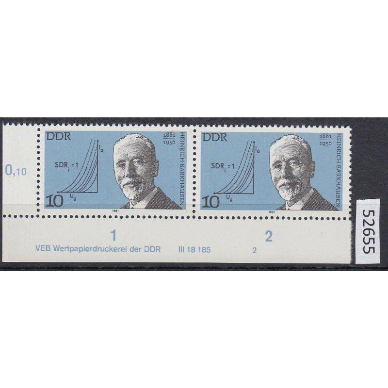 GDR 1981, Mich. No.: 2603 ** DV FNr. 2