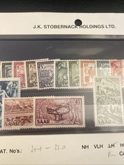 1949 GERMANY SAAR Stamp Set SCOTT #204-220 MLH