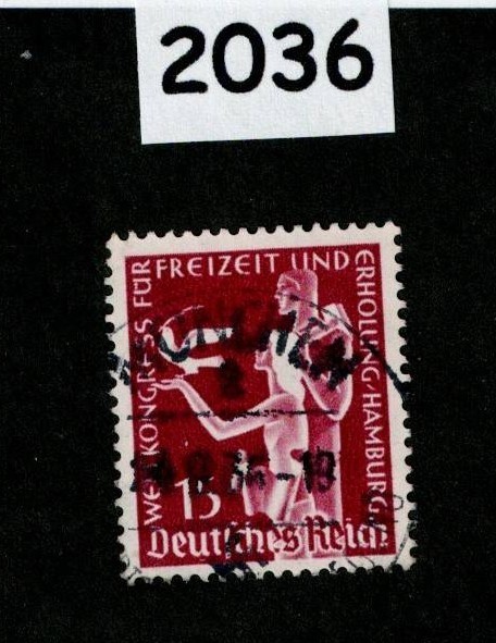 Used Stamp Sc 478 Recreation congress Hamburg Germany 1936 #2036
