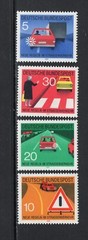Germany 1971 TRAFFIC SIGNS WARNING SIGNAL, SIGNAL TO PASS MNH SC 1059-62