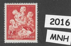 MNH stamp B246 1943 Winter relief Mother & Children / Third Reich Germany #2016