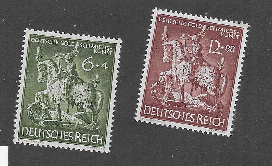MNH stamp set B24-248 / Dresden Goldsmiths society / 1943 WWII Germany