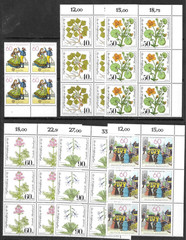 Germany 1981 Mixed Selection 11 x Blocks of 4/6 MNH
