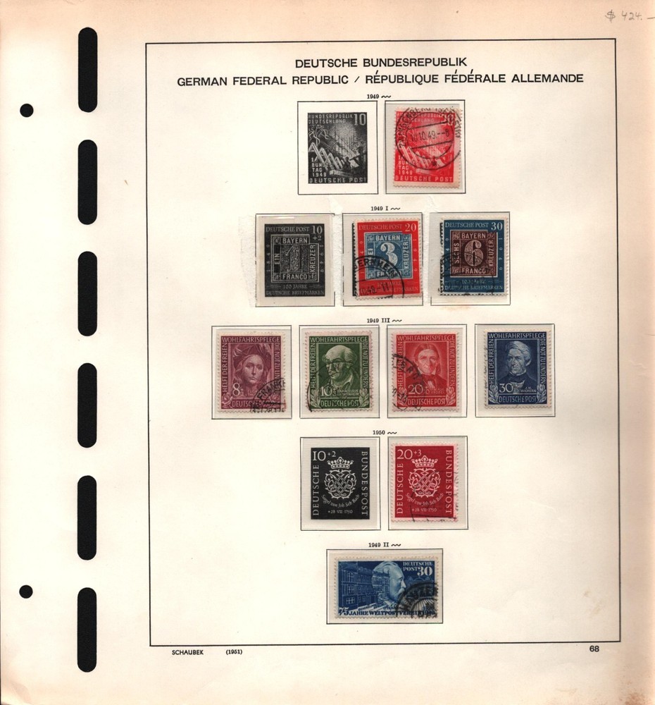 drbobstamps Germany 1949-1959 collection SCV $1003 see description below