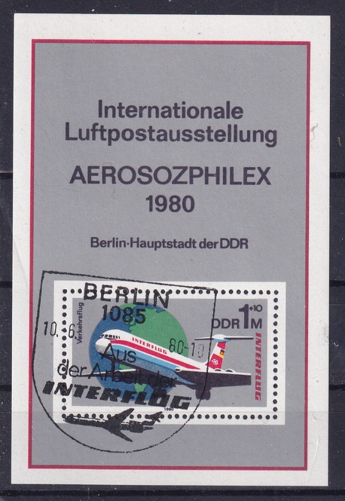 DDR MNH ** Block 59 Scott B191 Aerosozphilex