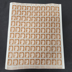 1941 3 Pfenning German Adolph Hitler Full Stamp Sheet WW2 WWII Third Reich