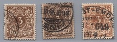 German Reich Michel No. 451 a + b + c stamped, inspected