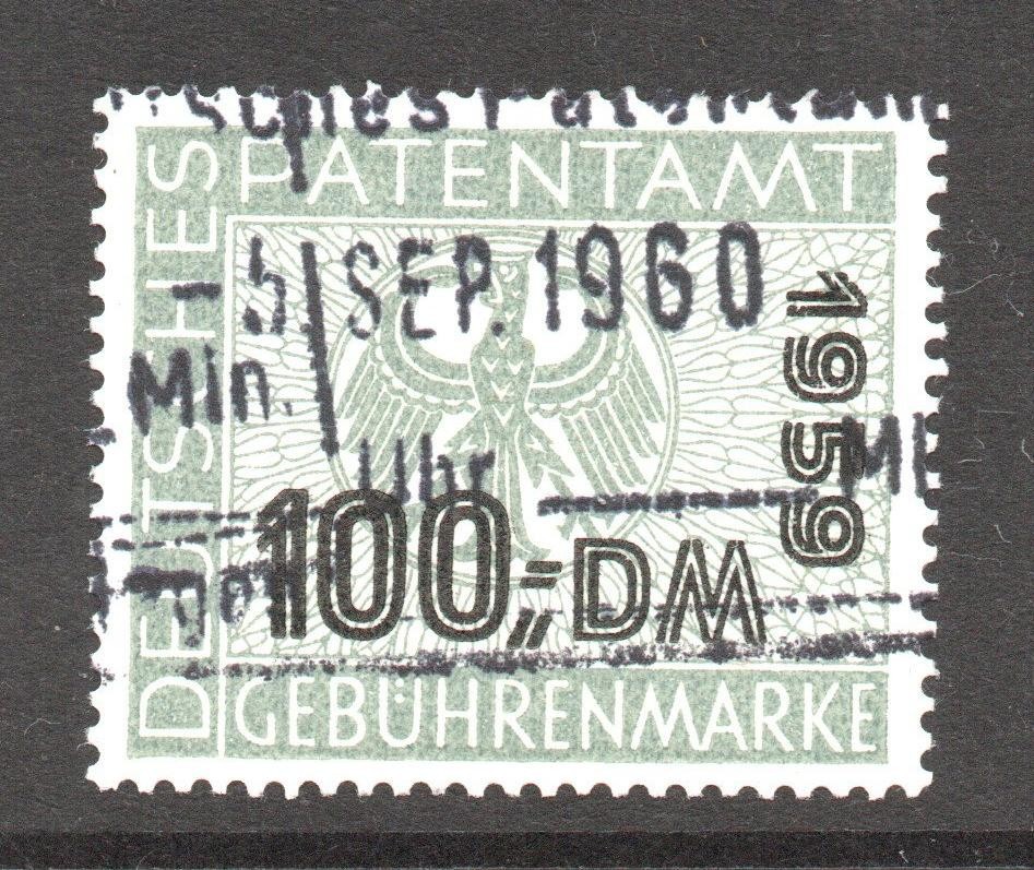 Germany 1960 100m Court Revenue Used – S61870