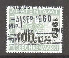 Germany 1960 100m Court Revenue Used – S61870