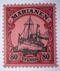 Travelstamps: GERMANY MARIANEN STAMPS Kaiser’s Yacht Mint OG H 80pf UNWMK