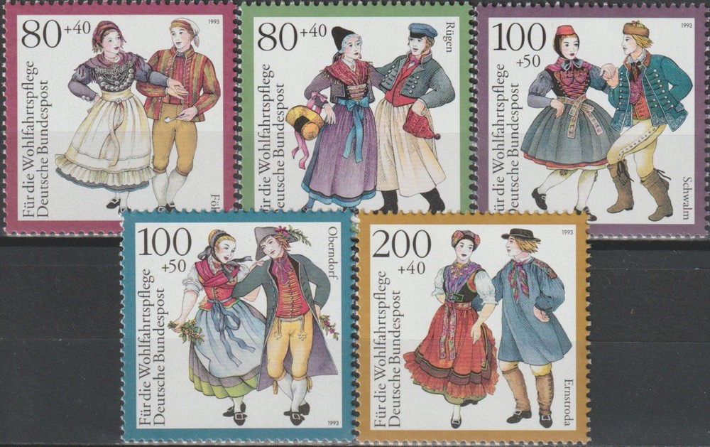 Germany-FRG Welfare Costumes 1993 MNH-13 Euro