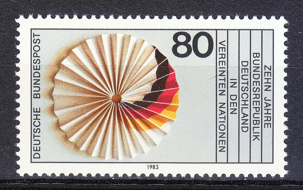 Germany 1983 Mi 1185 MNH Sc 1402 United Nations membership & flags **
