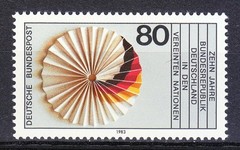 Germany 1983 Mi 1185 MNH Sc 1402 United Nations membership & flags **
