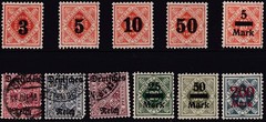 Lot Stamp Germany Wurttemberg Selection Buildings Dienst Official H