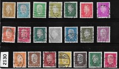 Stamp set Sc 362-386 with Overprints Germany Ebert & Hindenburg 1928-1932 #2130