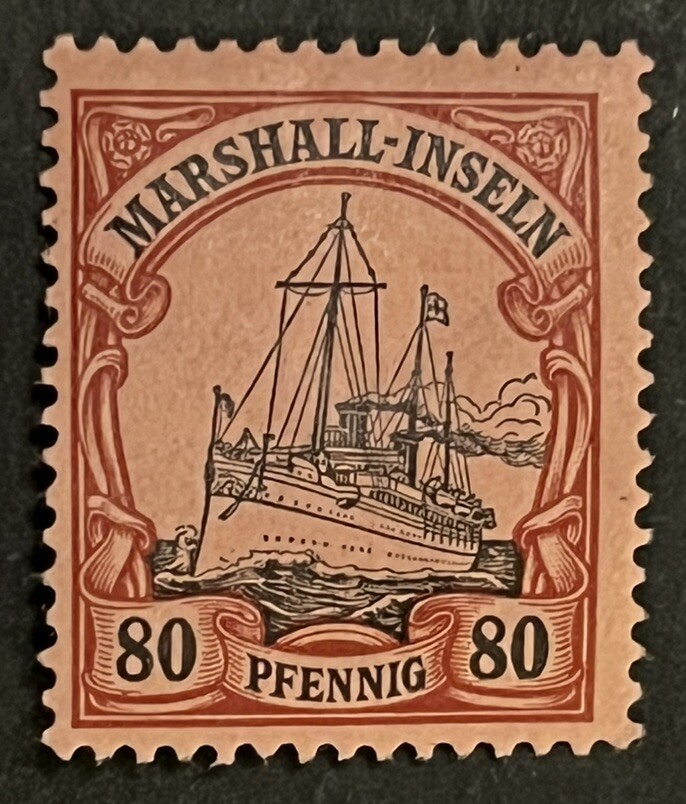 Travelstamps: GERMANY MARSHALL ISLANDS STAMPS Kaiser’s Yacht 80pf MOGH UNWMK