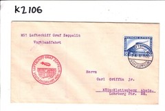 GERMANY Cover GRAF ZEPPELIN 2m Air Mail *VOGTLANDFAHRT* 1930 Cologne KZ106