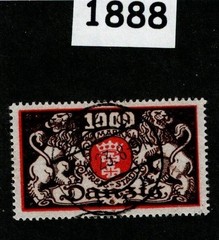 Used stamp Sc 111 Gdansk Poland Danzig 1923 Germany post WWI #1888
