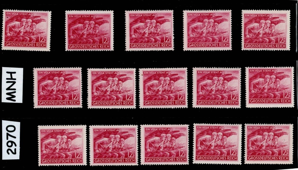 MNH stamps X 15 B291 WWII Germany Volkssturm People’s Army Berlin #2970