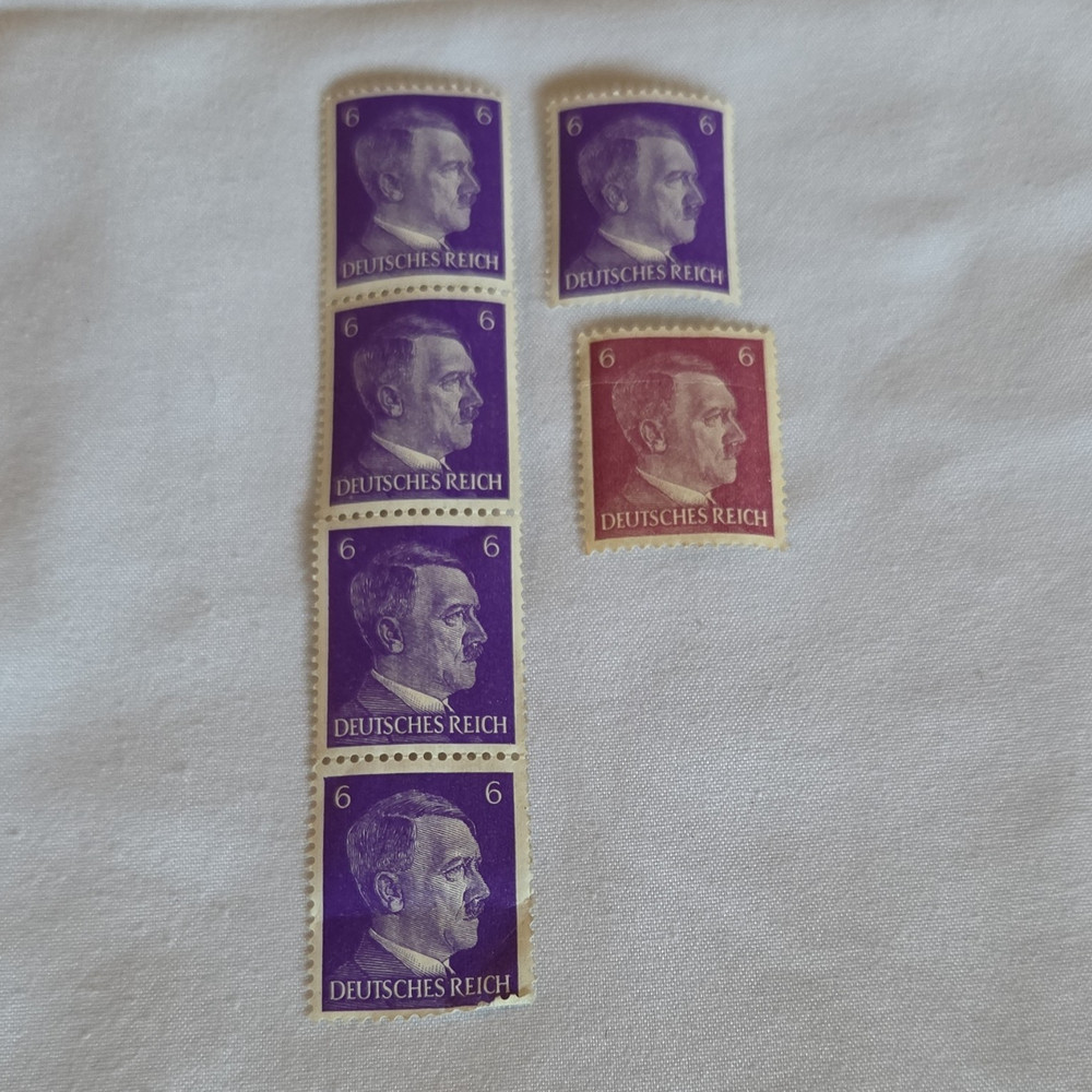 Germany Deutsches Reich 6 Denomination Postage Stamps Purple Red MNH Portrait