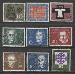 Germany 1959 complete year set and souvenir sheet used, $ 140.00
