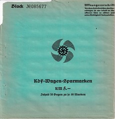 Stamp Germany Revenue KDF – PAD of 10 Full Sheets WWII 3rd Reich Volkswagen MNH
