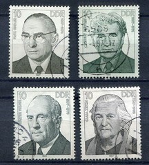 Germany – DDR : German workers movement leaders set from 1987 – used