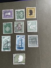 West GERMANY 1956, Used 10 Stamps, VF Condition, See Photos
