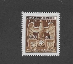 MNH stamp Sc B23 / German Occupied Czechoslovakia / Third Reich era Swastika