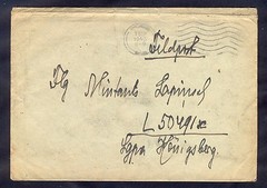 Germany(Ostland),1943,Fieldpost cover with machine cancel from Riga to Konigsber