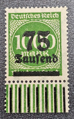 Stamp Germany Reich FREIMARKE 75 000 Mark 1923 Mi. Nr. 288 [🇩🇪37408]