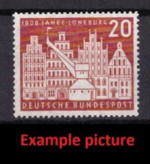 EB0230) GERMANY Mi 230, SC 741 MNH **, Original Gum, 1956 Millenary of Lüneburg