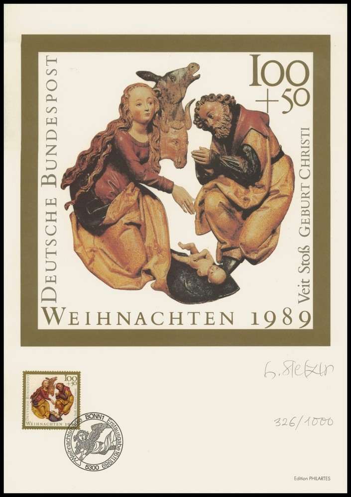 ART-EDITION 1989 GERMANY 1443 CHRISTMAS SCULPTURE VEIT STOß – Ltd. 1.000!!