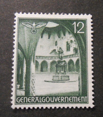 GERMANY GERMANY Generalgouvernement Reich 1940 „View“ 12gr. grun MH*