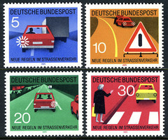 BRD FRG #Mi670-Mi673 MNH 1971 New Road Traffic Regulations [1059-1062]