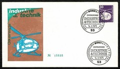 GERMANY 1975 FDC Industry and Technology 30pf Rescue helicopter MBB SG72T3