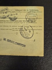 German Empire 1917 parcel card Dresden to Constantinople Ottoman 1 piastre