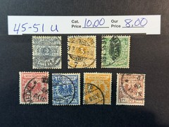 Germany # 45 – 51 Used 2024 Scott Catalogue Value $ 10.00