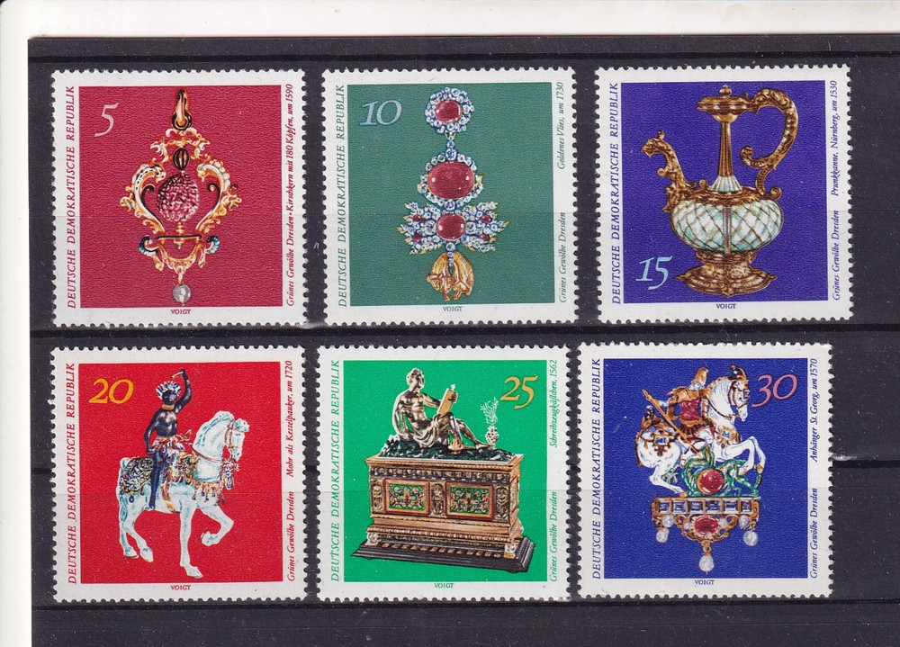 DDR MNH ** 1682-7 Scott 1306-11 Art treasures Dresden