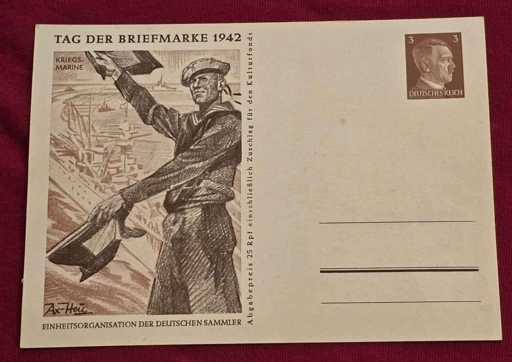 KRIEGSMARINE NAVY SAILOR 1942 THIRD REICH Postcard WW2 WWII Nazi German