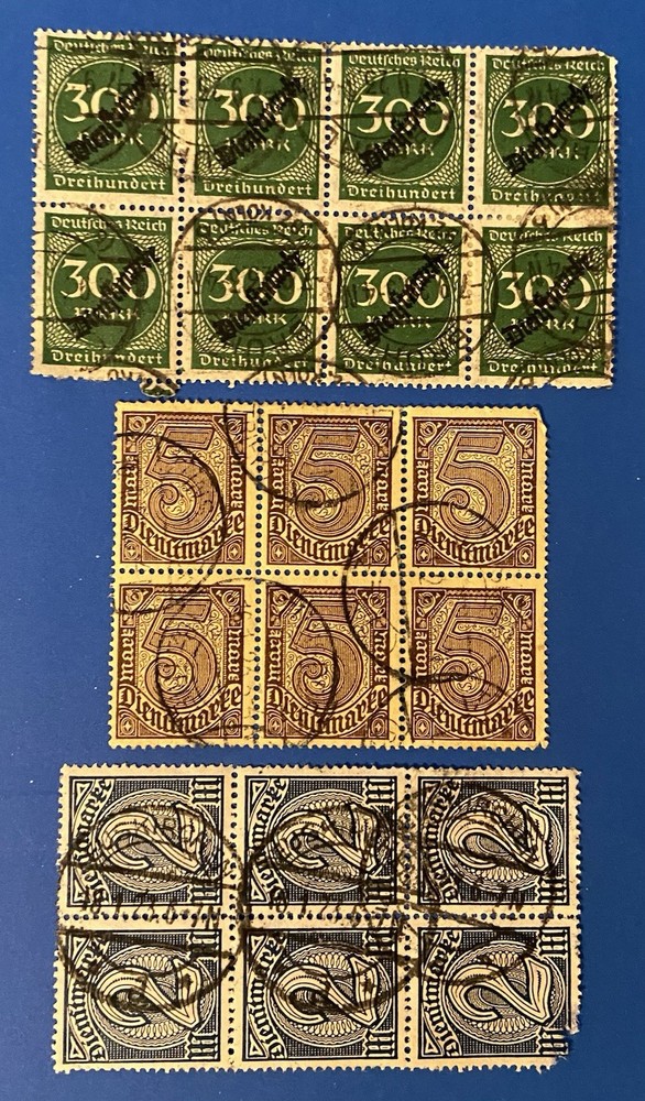 20 Used Postage Stamps from Germany 1920 to 1923