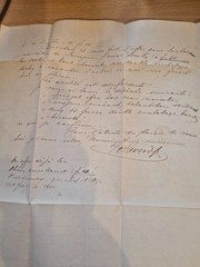 1874 postal history letter cover Letter sheet to montpellier france.contraband