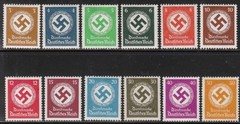 Stamp Germany Official Mi 132-43 Sc O80-91 1934 WWII War Era Dienst MNH