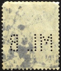 Germany – 1902 to 1918 – Scott 86 – Germania 60pf Carmine and Violet – PERFIN