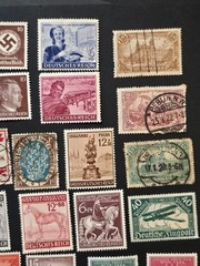 WW2 WWII Nazi German NSDAP THIRD REICH 40 pc Stamp Lot Hitler Swastika + Sets