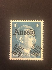 SUDETENLAND WWII GERMAN OCCUPATION Local fantasyovpt AUSSIG 16 Rpf. MNH /s1 #925