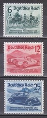 Germany 1939 MNH Mi 686-688 Sc B134-B136 Automobile & Motorcycle Exhibition Luxe