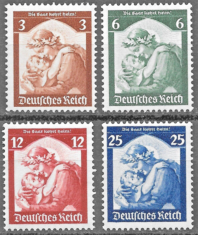 German 3rd Reich 1935 Mi# 565-568 MH * (FREE SHIPPING)