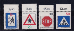 Bundesrepublik MNH ** 665-8 SC 1055-8 Traffic Signs w row tabs
