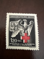 GERMAN MORAVIA Stamp – 1943 WWII Military Red Cross B21 MNH